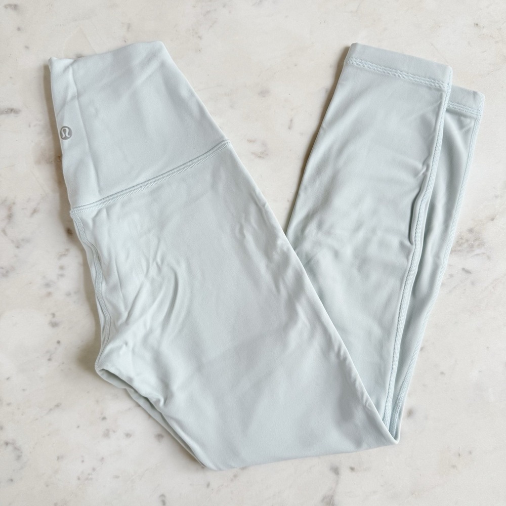 Lululemon Align Pant II 25" Leggings Hazy Jade Aqua Nulu Fabric Women's Size 6